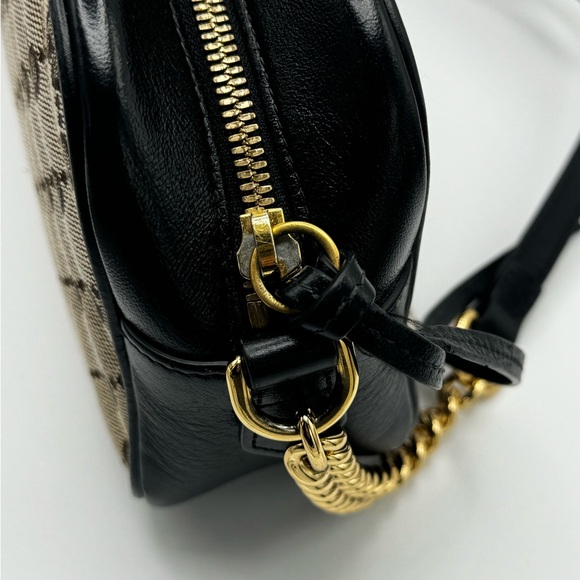 Gucci Monogram Matelasse Diagonal Small GG Marmont Chain Shoulder Bag Beige - Picture 6 of 16